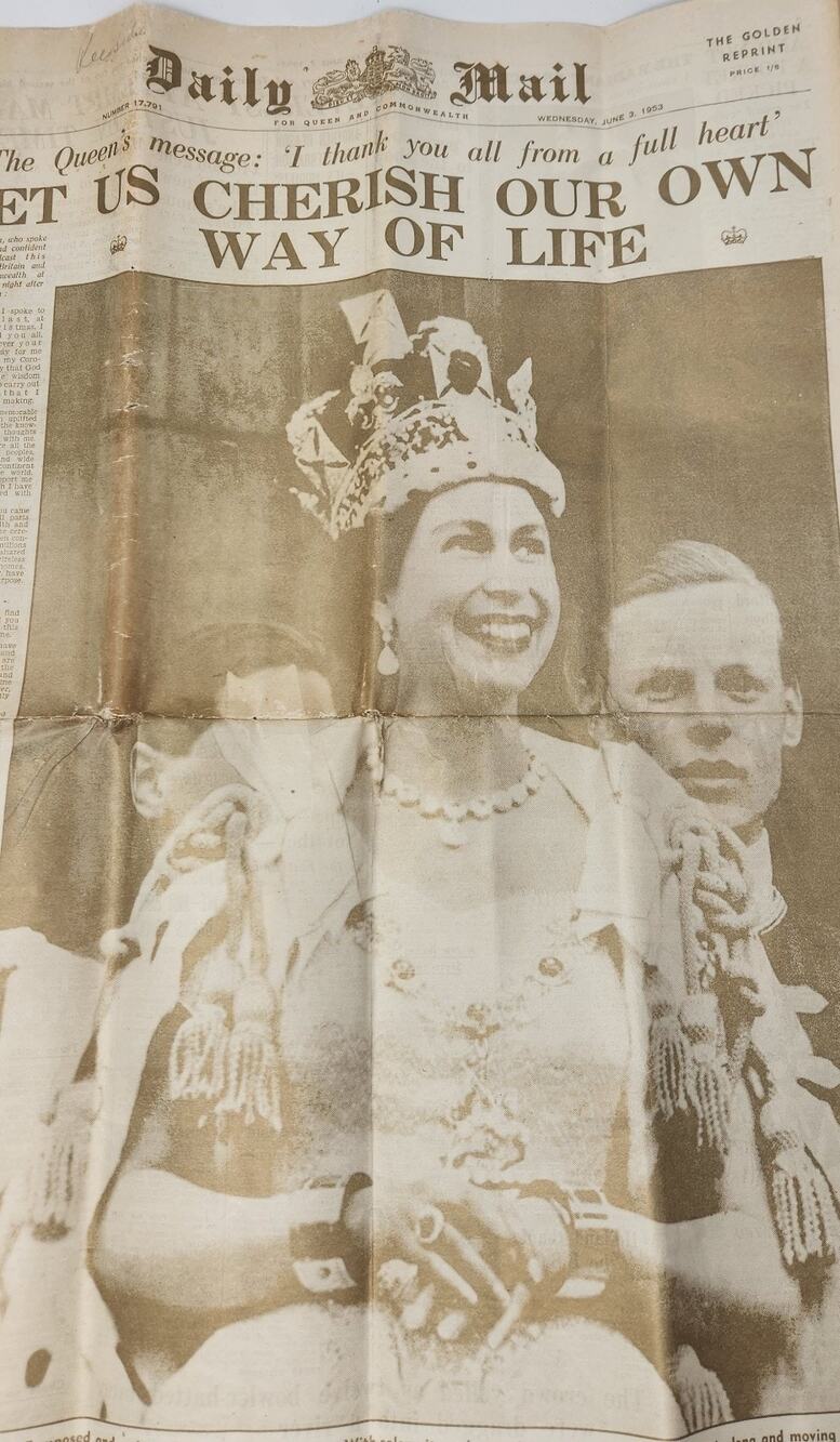 1953 Queens Coronation in the Daily Mail Paper | England History Memorabilia